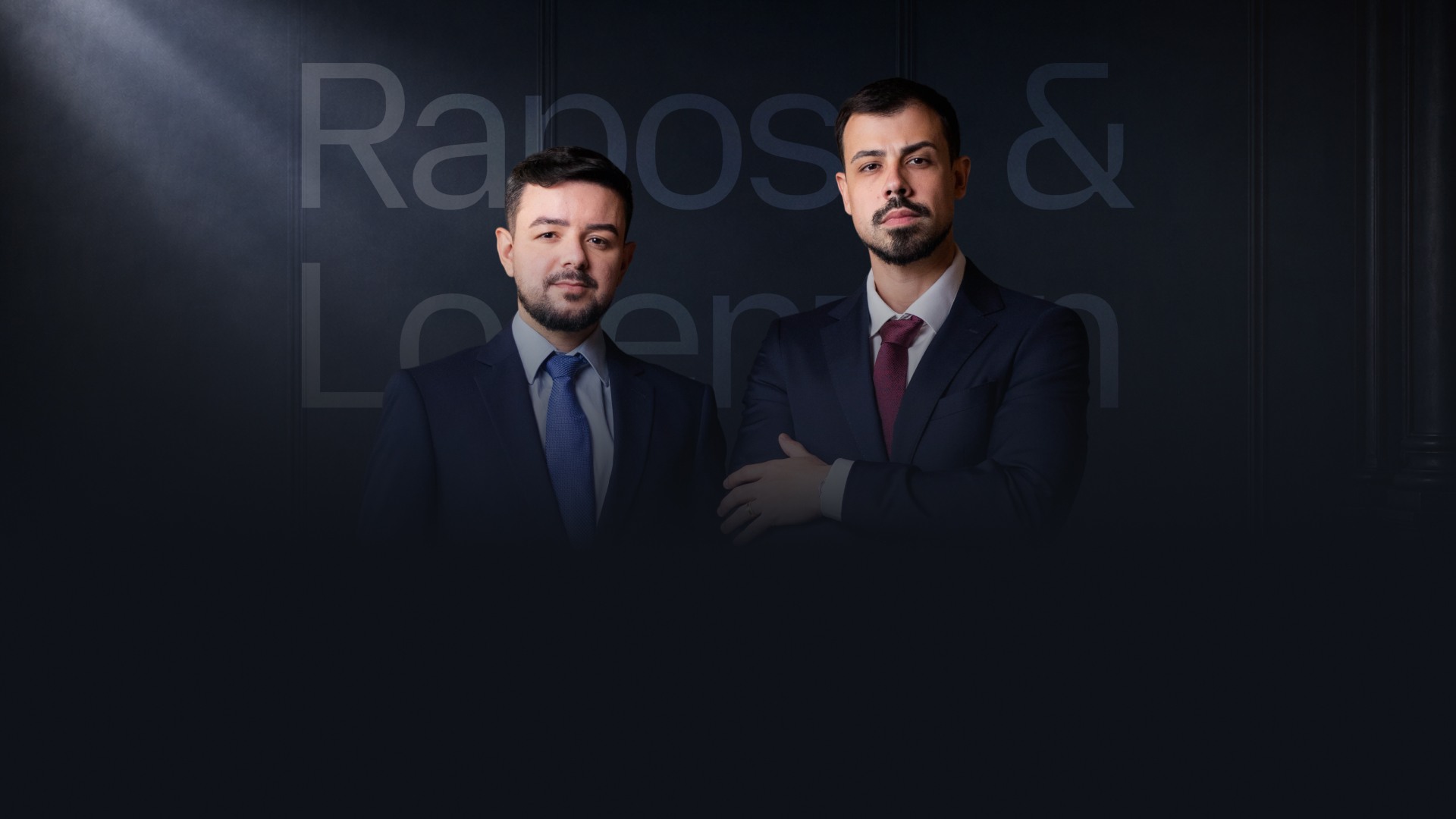 Advogados Raposo e Lorenzon em retrato institucional